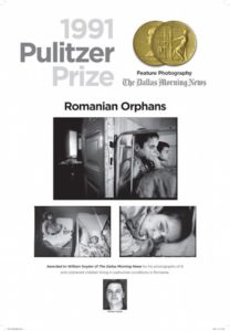 A selection of William Snyder's Pulitzer-winning photographs of Romanian orphans. Photo credit: Irwin Thompson