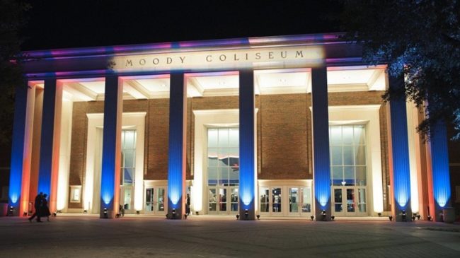 Moody Coliseum at night blue.jpg