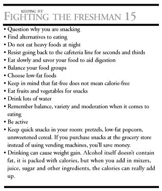  Prevent freshman 15