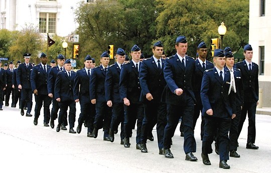  ROTC students march in Veterans Day parade