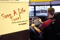  Simulator shows effects of drunk driving