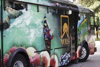 NOLS brought its biodiesel bus to campus Monday.