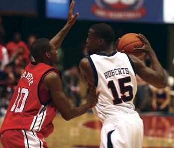 Derrick Roberts scored eight points in 23 minutes in his first game back in the lineup after missing the previous four to a knee injury.