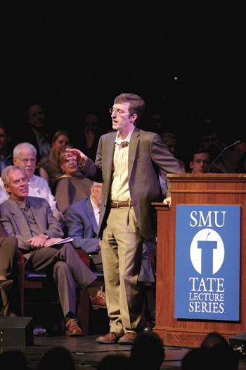 Steve Levitt, author of Freakonomics, speaks at the Tate Lecture on Tuesday night.