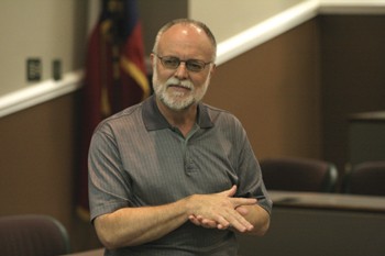 Dr. John Holbert, professor of homiletics, speaks at the BIble Storytellers Series. 