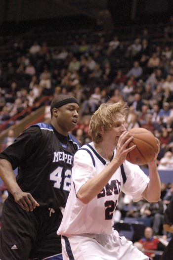 Donatas Rackauskas (right) was named to the C-USA All-Academic team. 