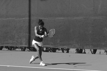 Pavi Francis gets ready to return the ball against North Carolina State.