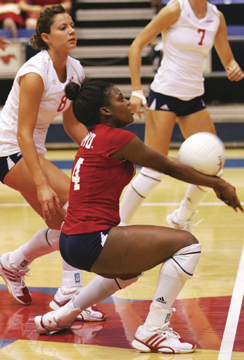 Candice Davis leads the team in digs.