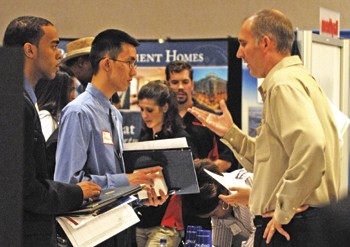 Students had the chance to talk with protential employers at Wednesdays annual Fall Career Fair sponsored by the Hegi Family Career Center. Representatives from more than 90 companies were in attendance.
