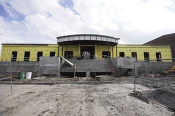 The mens and womens basketball teams are expected to move into the Crum facility in December. 