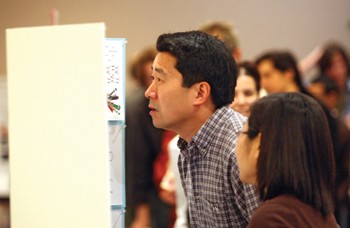 Graduate students show off their work