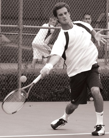 SMUs Federico Murgier takes a swing during a match against UCI.