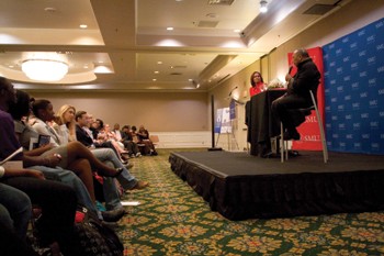 Grammy award winning producer Quincy Jones fields questions from students yesterday in the Hughes-Trigg Ballroom as a part of the Turner Construction/Wachovia Student Forum. The forum gives students a chance to ask Tate lecturers a variety of questions.