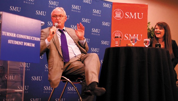 Social and political satirist, Christopher Buckley, responds to questions from area students. Buckley is the editor in chief of Forbes FYI, and his best seller 