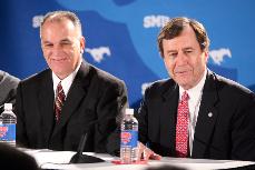 June Jones, left, and R. Gerald Turner, right, are the highest paid employees at SMU with total compensations more than $1 million.
