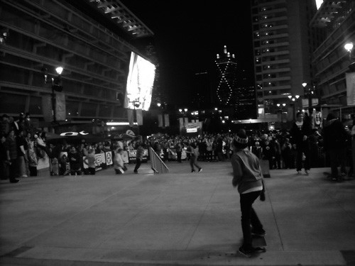 Skateboarders participate in the 2nd annual D-Town Throwdown.
