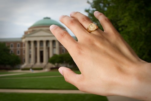 SMU rings have been a tradition since 1924, but the ring ceremony is in its 7th year.