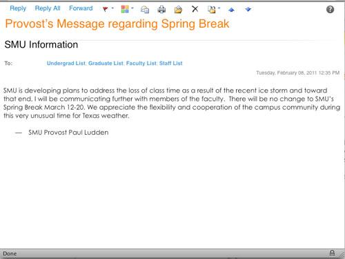 Read the email sent by Provost Paul Ludden.