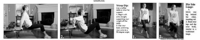 Two simple exercises you can do inside.