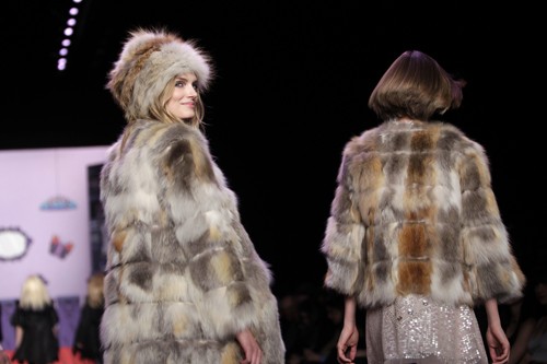 Fall 2011 fashion from Anna Sui is modeled during Fashion Week in New York Wednesday.