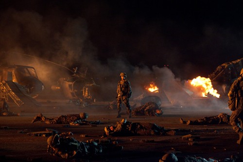 A Marine platoon faces off against an alien invasion in Los Angeles in Columbia Pictures’ action thriller “Battle