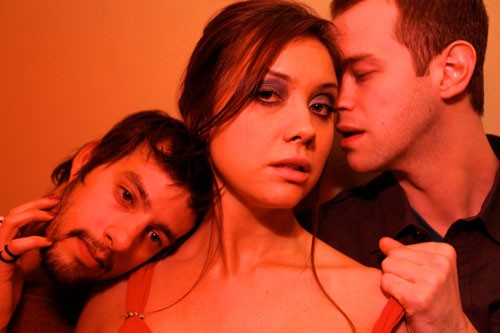 Drew Wall, Natalie Young and Alex Organ star in Second Thought Theatre’s “Red Light Winter” opening Thursday, April 21.