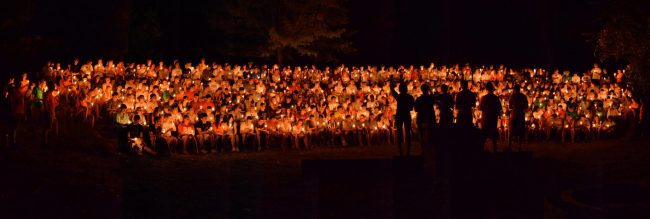 Members+of+the+incoming+SMU+class+of+2015+reflect+on+the+upcoming+year+at+the+traditional+candle+light+ceremony+at+Mustang+Corral+Saturday+evening.