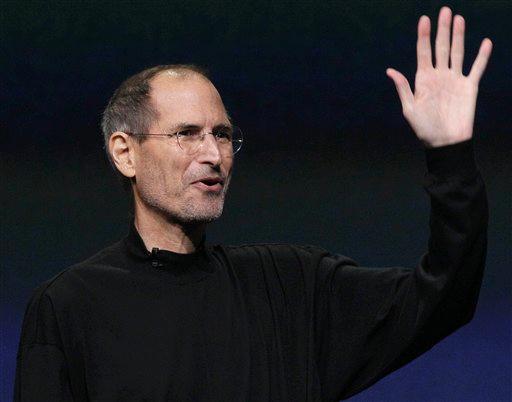 On March 2, 2011, Apple Inc. Chairman and CEO Steve Jobs waves to his audience at an Apple event at the Yerba Buena Center for the Arts Theater in San Francisco. Jobs is resigning as CEO.