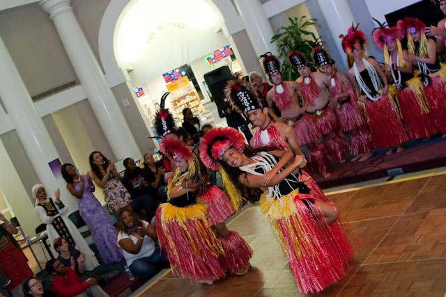 Polynesian dancers perform at the Multicultural Festival in the Hughes-Trigg Commons Thursday evening.