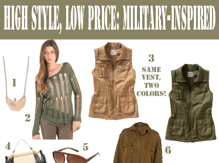 The Southernista: High style, low price - military inspired