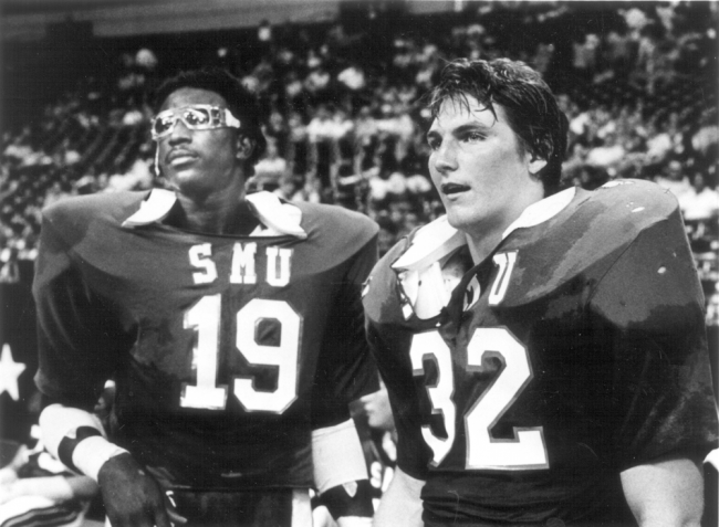 Eric Dickerson and Craig James remain two of SMU’s most accomplished college athletes. Collectively referred to as the “Pony Express,” Dickerson and James started playing Mustang football in 1979. 