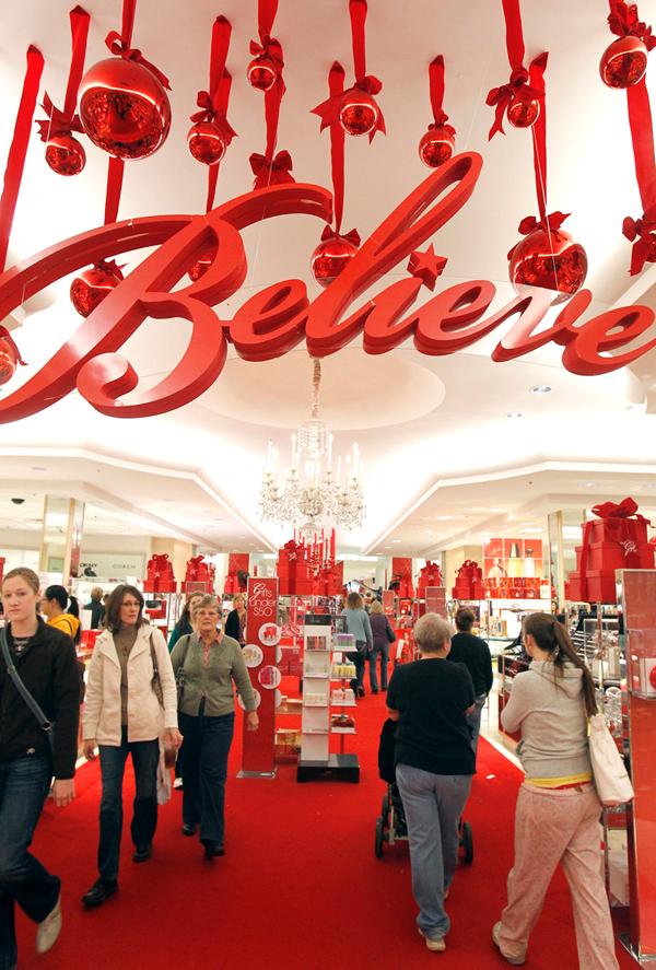 Black Friday customers shop at Macy’s in Grand Chute, Wis.