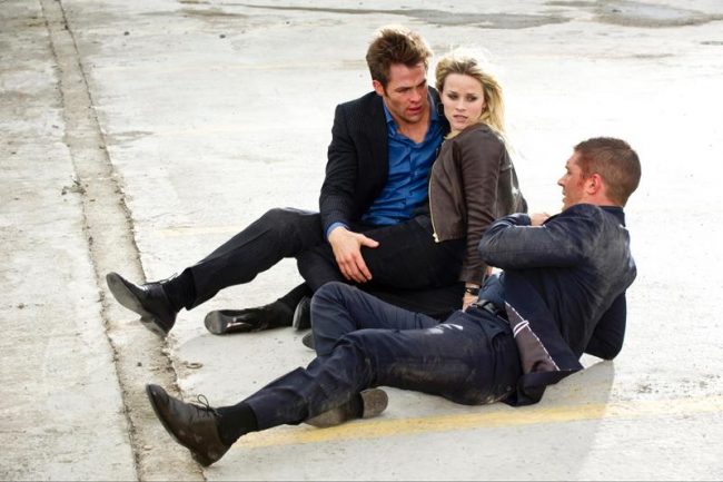“This Means War” stars Chris Pine, Tom Hardy and Reese Witherspoon. It is set for release on Friday.