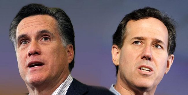 Both+Mitt+Romney+and+Rick+Santorum+came+out+at+the+top+of+the+Super+Tuesday+elections%2C+but+no+clear+frontrunner+could+be+found+at+the+end+of+the+evening.+