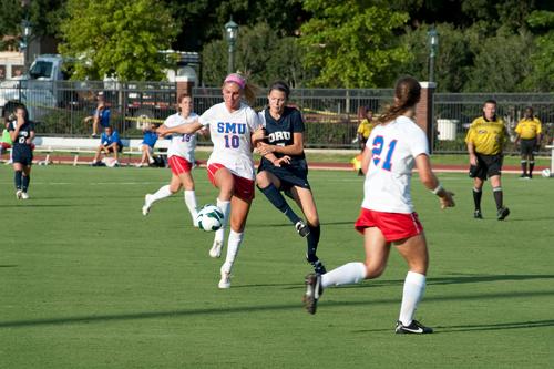Team captain midfielder T.J. Nelson makes a break in the opening game against Campbell Aug. 24 at Wescott field.
