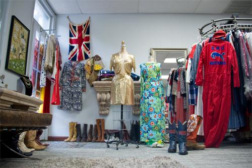 Commonwealth Couture has plenty of variety. The gold dress in the center is a vintage piece that is timeless and one-of-a-kind.