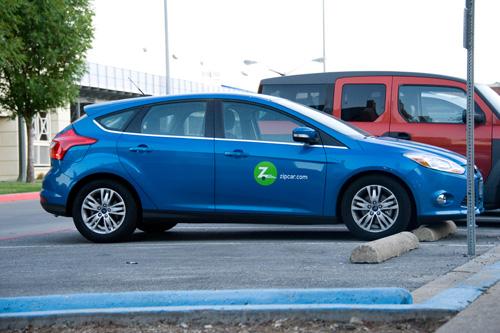 Zipcars are located in the parking lot by Binkley Garage.
