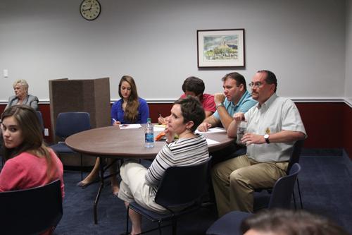 Professors, community members and students gathered to learn about Catholicism and its tenets over lunch on Monday.