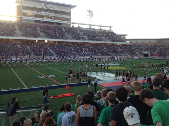 Allen Eagles open new stadium with a win