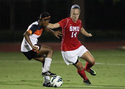 Shelby Hartweck in SMU’s 3-0 win against UTEP Sept. 28. Hartweck was recognized Sunday for SMU Senior Day.