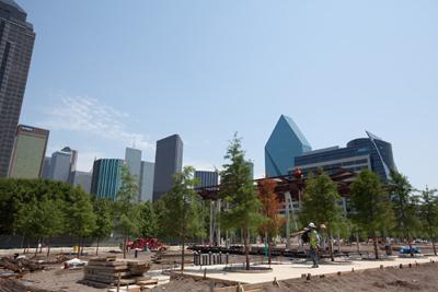 Klyde Warren Park looks to connect Uptown and Downtown Dallas. 