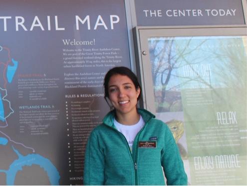 Education Manager Sahar Sea guides visitors through the Audubon Center.