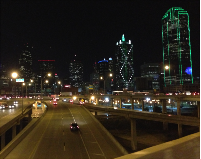 Cab driver Rabi John rides students throughout Dallas at night