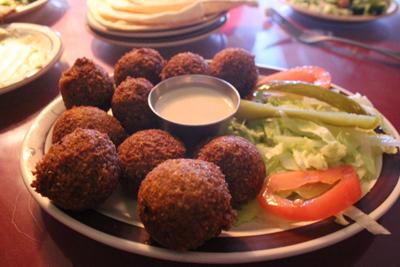 The falafel platter is just one of many authentic dishes at Food from Galilee located in Snider Plaza. 