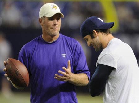 Brett Favre spoke to the media about his experience in the NFL and gave his thoughts on Dallas quarterback Tony Romo.