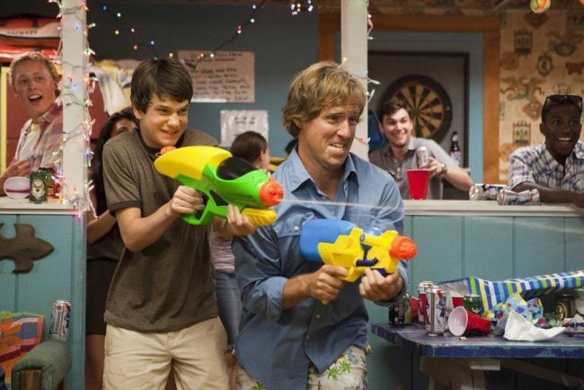 Liam James and Nat Faxon in The Way Way Back.