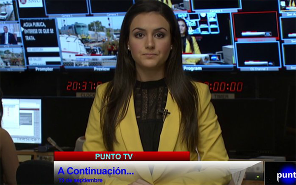 Punto TV Anchor Adriana Fernandez. (The Daily Campus)