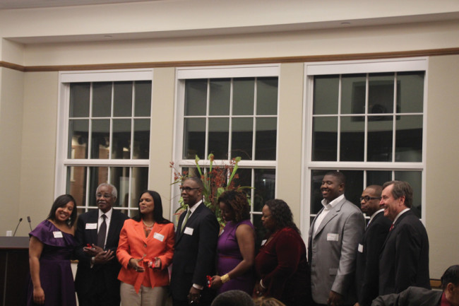 Honorees pose during last year’s annual Black Alumni History Maker reception.Photo credit: Christopher Saul