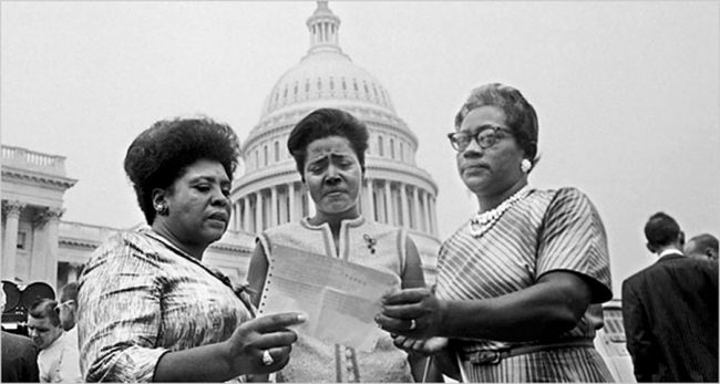 annie Lou Hamer, Victoria Jackson Gray and Annie Devine in Washington, 1965. (Courtesy of AP)