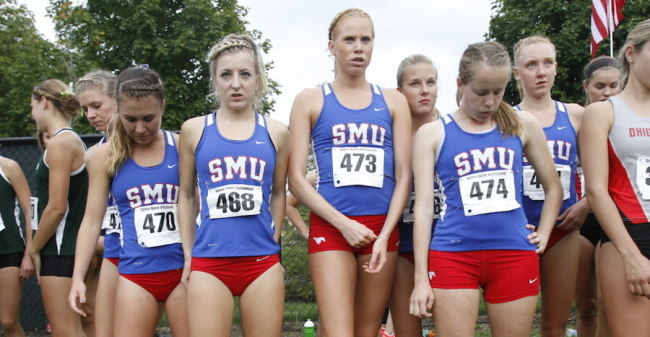 SMU cross country at the Notre Dame Invitational in the 2013 season.